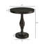  Table de bout à piédestal rond en bois 22 po Solmere, noir-676207087