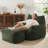 Large Corduroy Compression Bean Bag Chair with Ottoman Memory Foam Lazy Floor Sofa-1710286163