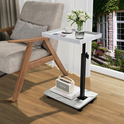 Table d'appoint rotative à 360 ° en forme de C