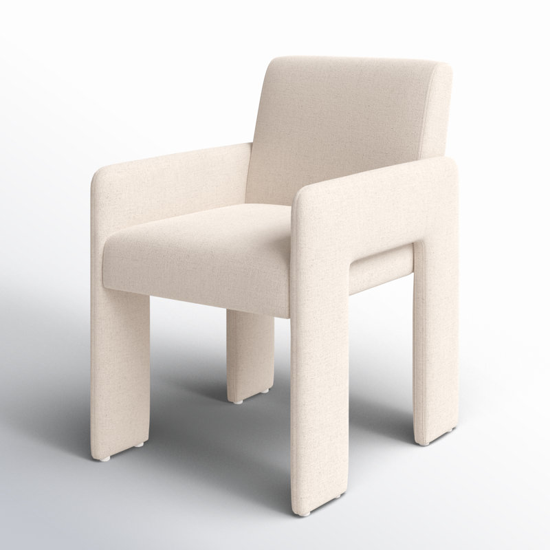 AMUR DINING ARMCHAIR-OSTEND NATURAL, Linen Antwerp Natural