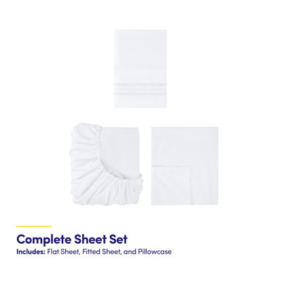 Ensemble de draps en microfibre extra douce 18-24 po