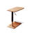 Burlywood+Black+Silver Rectangular Solid Wood+Aluminium Alloy End Table