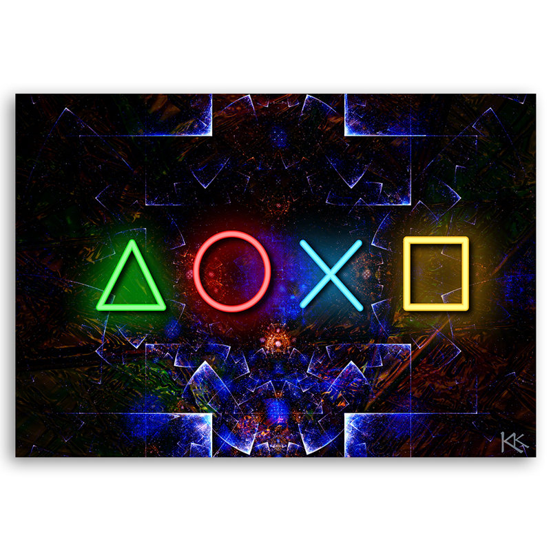 Game Console 1 Piece Wall Art on Canvas, 80cm H x 120cm W