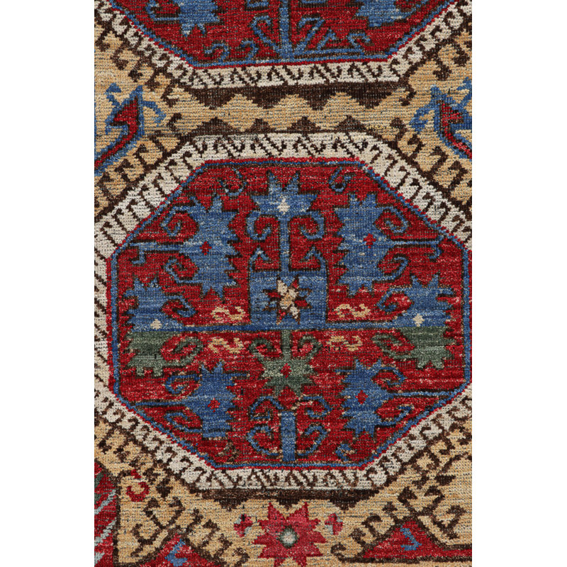 Rug & Kilim’S Turkish Style Rug In Red With Large-Scale Geometric Medallions, Rectangle 10' x 14'