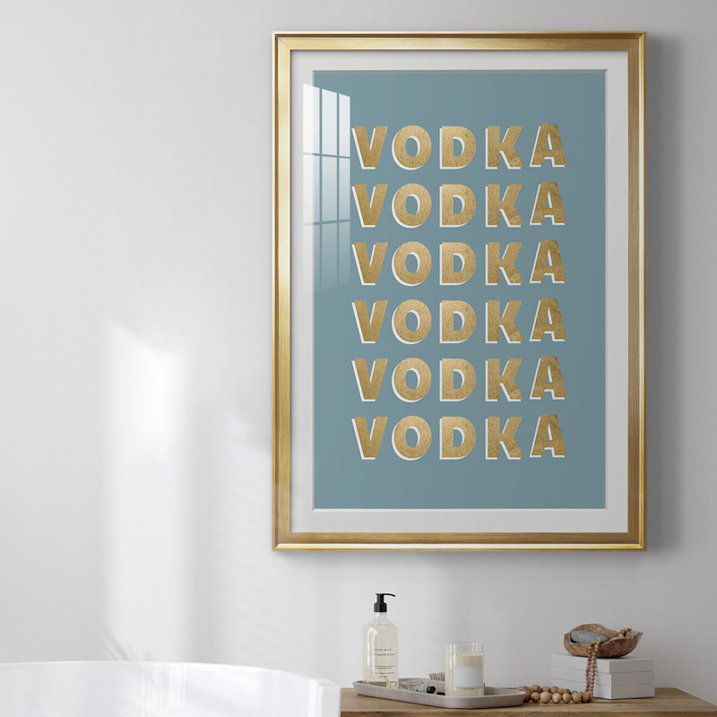 " Vodka ", Gold, 42.5" H x 30.5" W x 1" D
