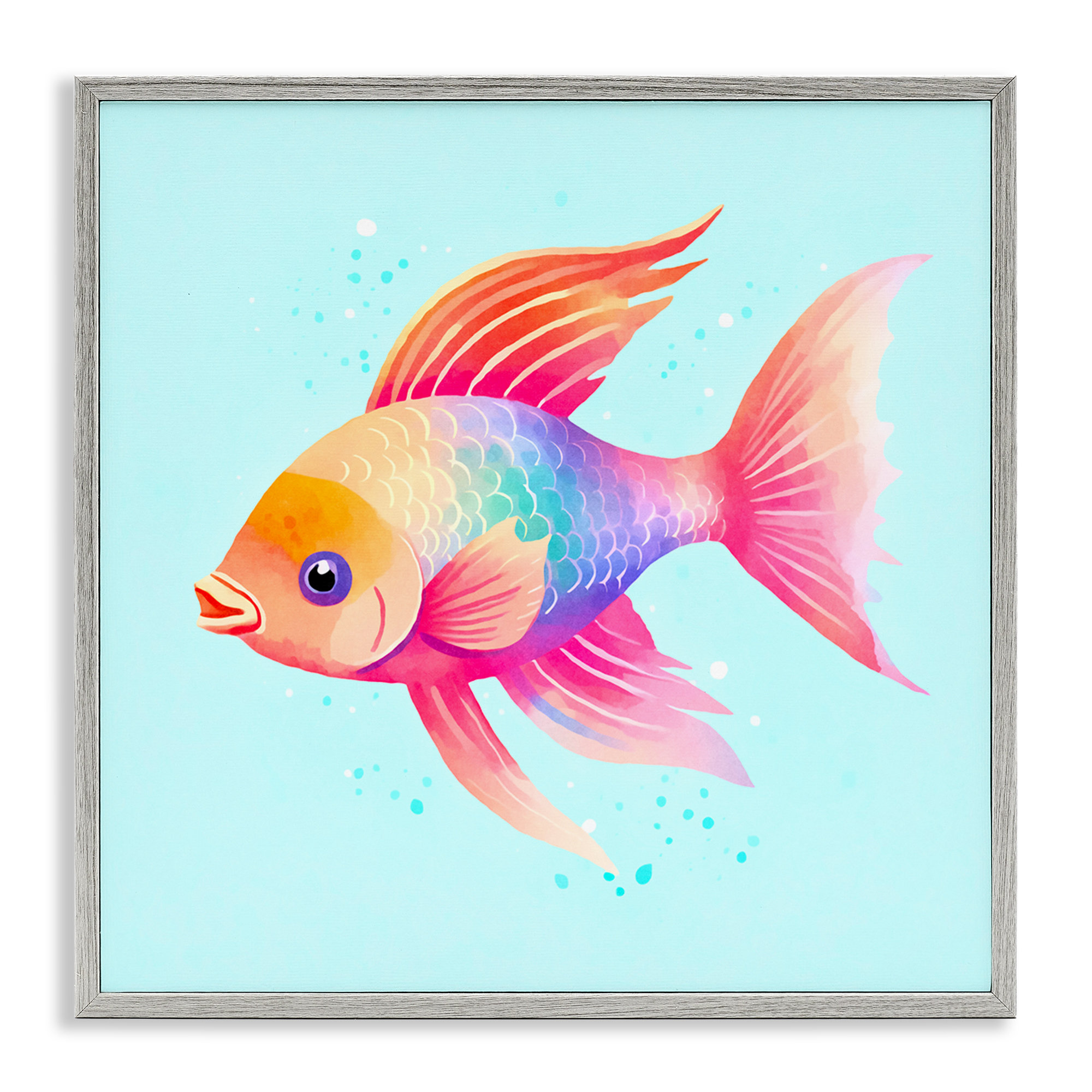 Gradient Fish Dakota Fields Whimsical Gradient Fish Framed Giclee Art by Andrea Haase ...