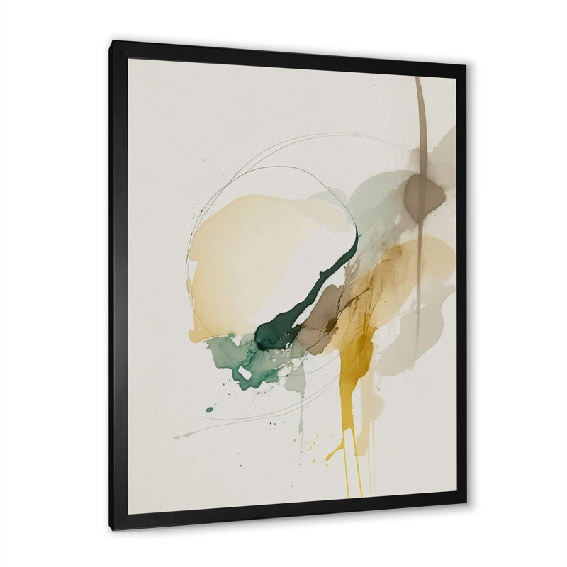 «Mustard Yellow Secrets I», reproduction sur toile, Impression noire sur toile encadrée, H 20 po x l 12 po x P 1 po