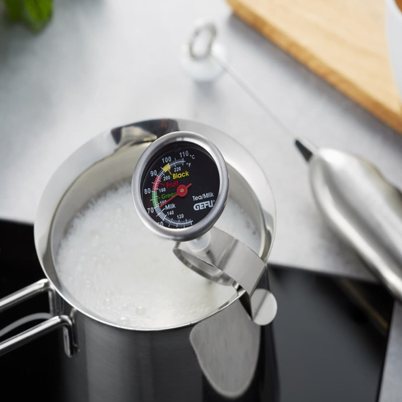 Gefu Stainless Steel Tea and Milk Thermometer - Silver