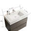 Grand meuble-lavabo mural moderne avec lavabo une pièce sans drain ni robinet