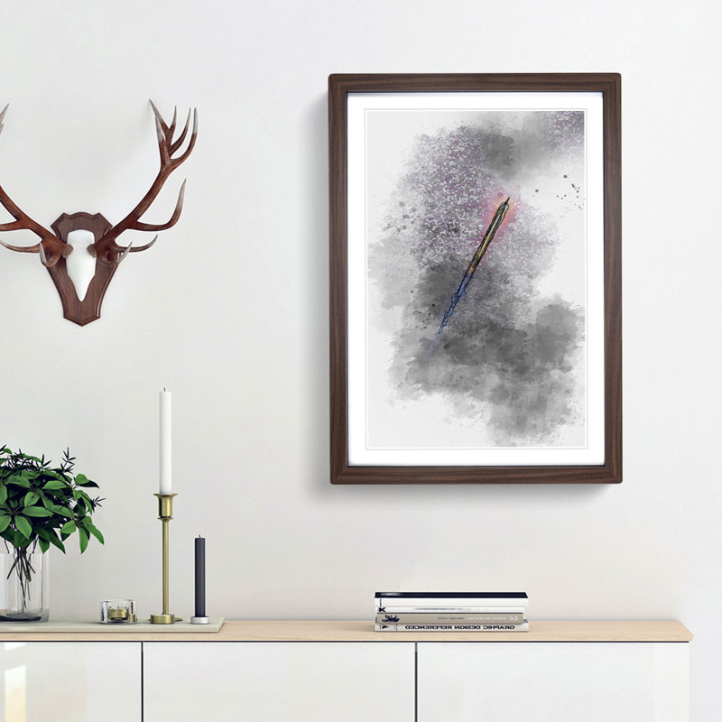 Blast Off in Abstract - Picture Frame Graphic Art Print, Walnut Framed, 87cm H x 62cm W x 2cm D