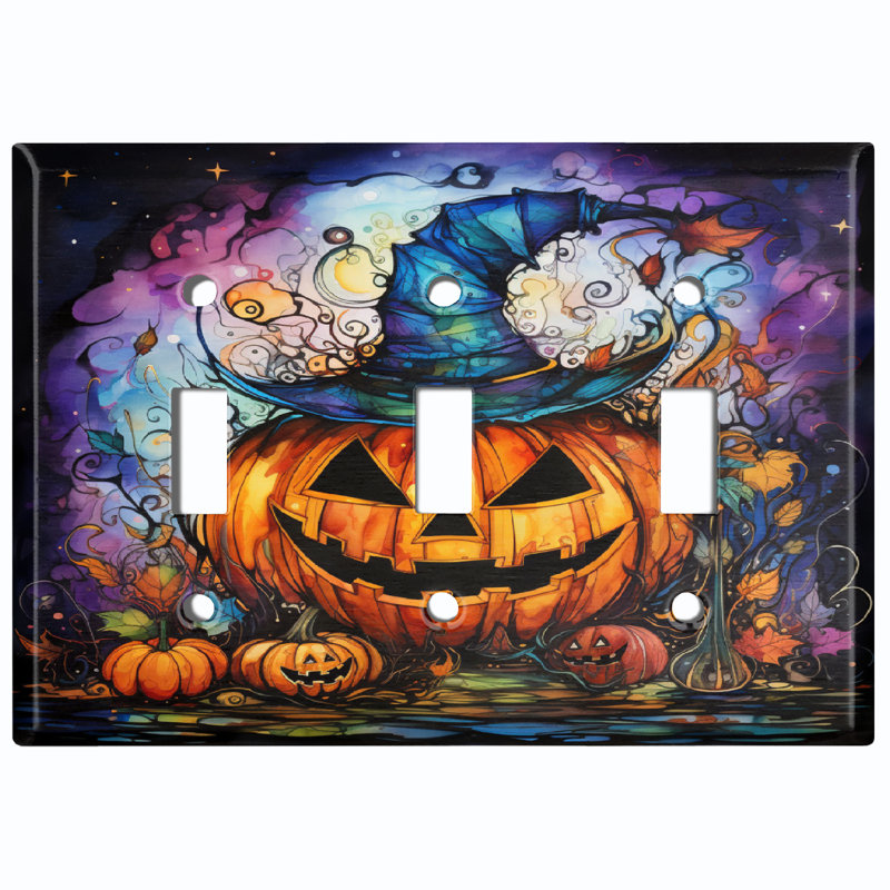 Figurine murale d'Halloween festive 3 lumières d'Halloween