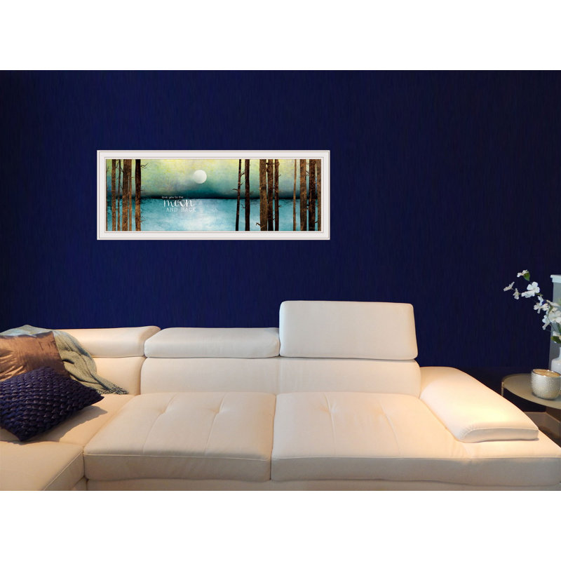 «Love You to the Moon and Back», art mural encadré pour le salon, impression murale par Marla Rae, Noir