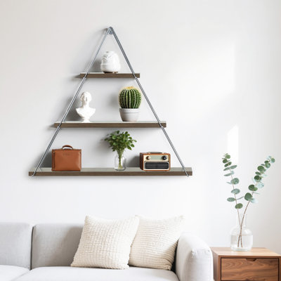 Petites tablettes murales en bois massif