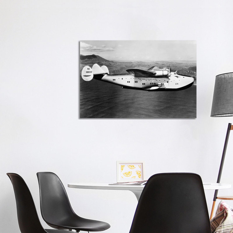 1930s-1940s Pan American Clipper Flying Boat Airplane In Flight - Wrapped Canvas Print, 101.6 cm H x 66.04 cm W x 1.91 cm D