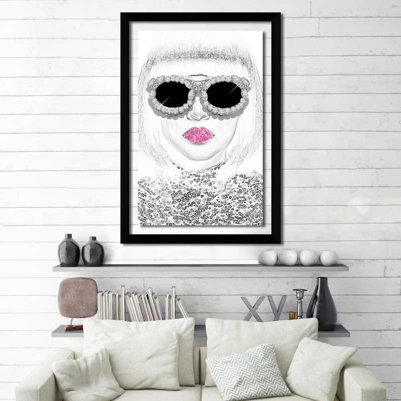 « rose des lèvres », impression encadrée, H 51,5 po x l 35,5 po x P 0,75 po, H 27,5 po x l 21,5 po x P 0,75 po