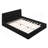 Queen Size Upholstered Platform Bed, Black