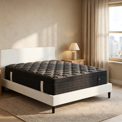 Matelas hybride de soutien robuste de 14 pouces, mousse de refroidissement à ressorts ensachés mi-ferme, matelas de lit durable très grand pour grand lit simple