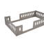 Lit plateforme simple naturel avec garde-corps - Structure robuste, processus d'installation facile