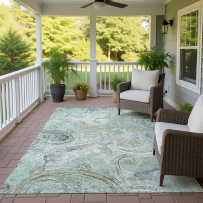 Machine Washable Indoor/Outdoor Chantille ACN2748 Paisley Rug