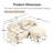 Cloud Sectional L-shaped Couch With Ottoman,soft Chenille Fabric, High-density Foam,fits Bedrooms Living Rooms Reading Nooks-118759010