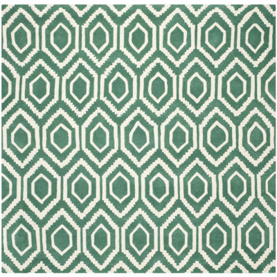 Deedie Hand Tufted Wool Geometric Rug