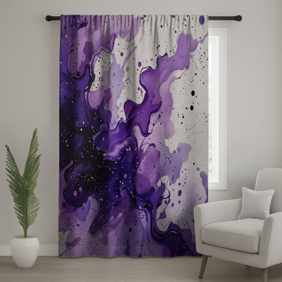 Rideaux et voilages abstraits mauves Splash mauve