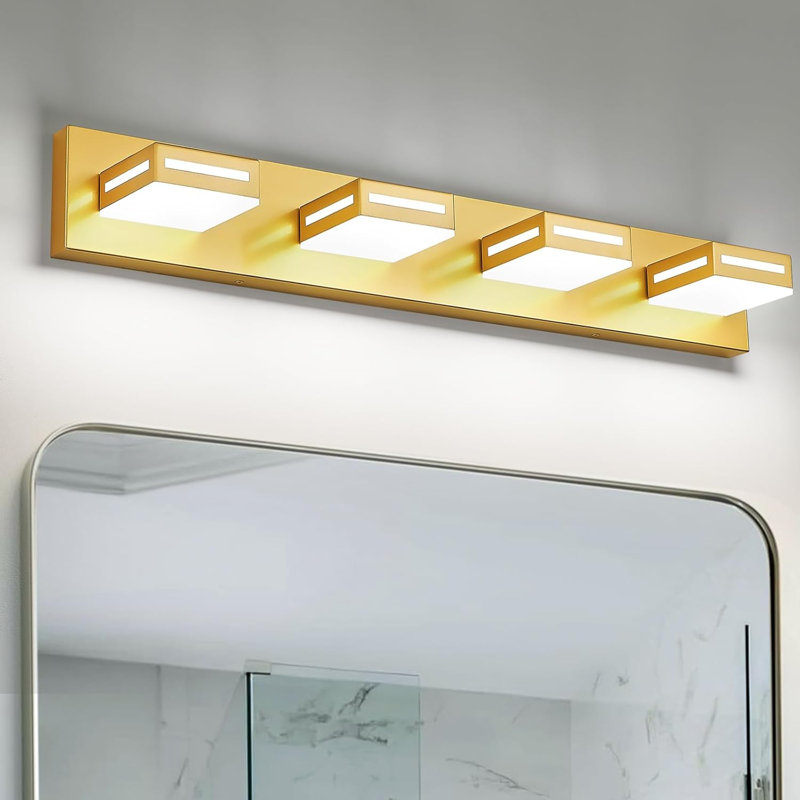 LED Bathroom Vanity Light Fixture With Cool White 6000K, Rust-Resistant Modern, Adjustable Rotating Lights For Over Mirror Installation In Bathroom Or Powder Room