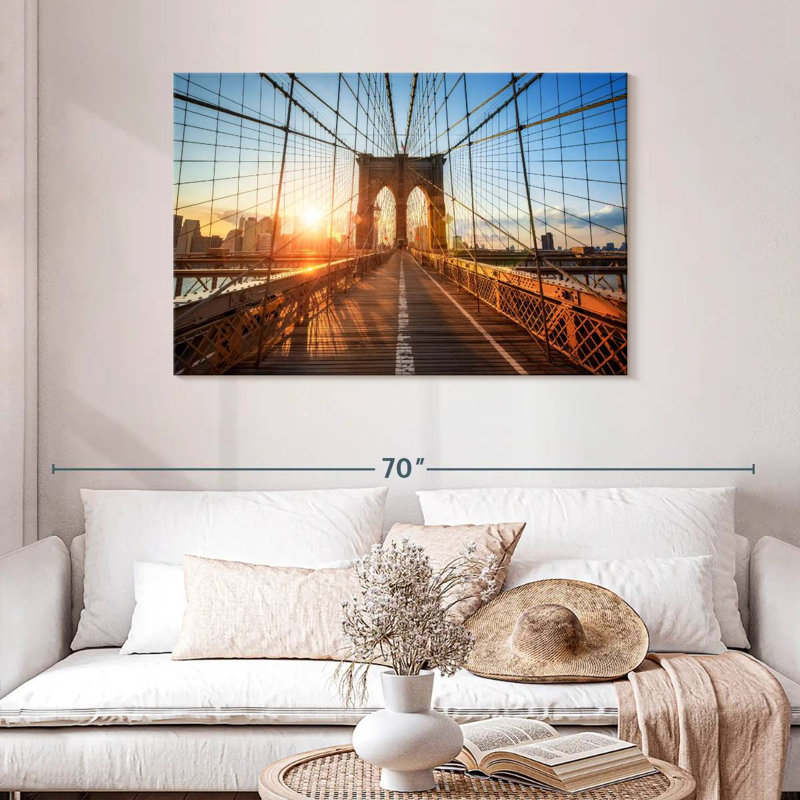 Ravi Sunlit Brooklyn Bridge, 30" H x 45" W
