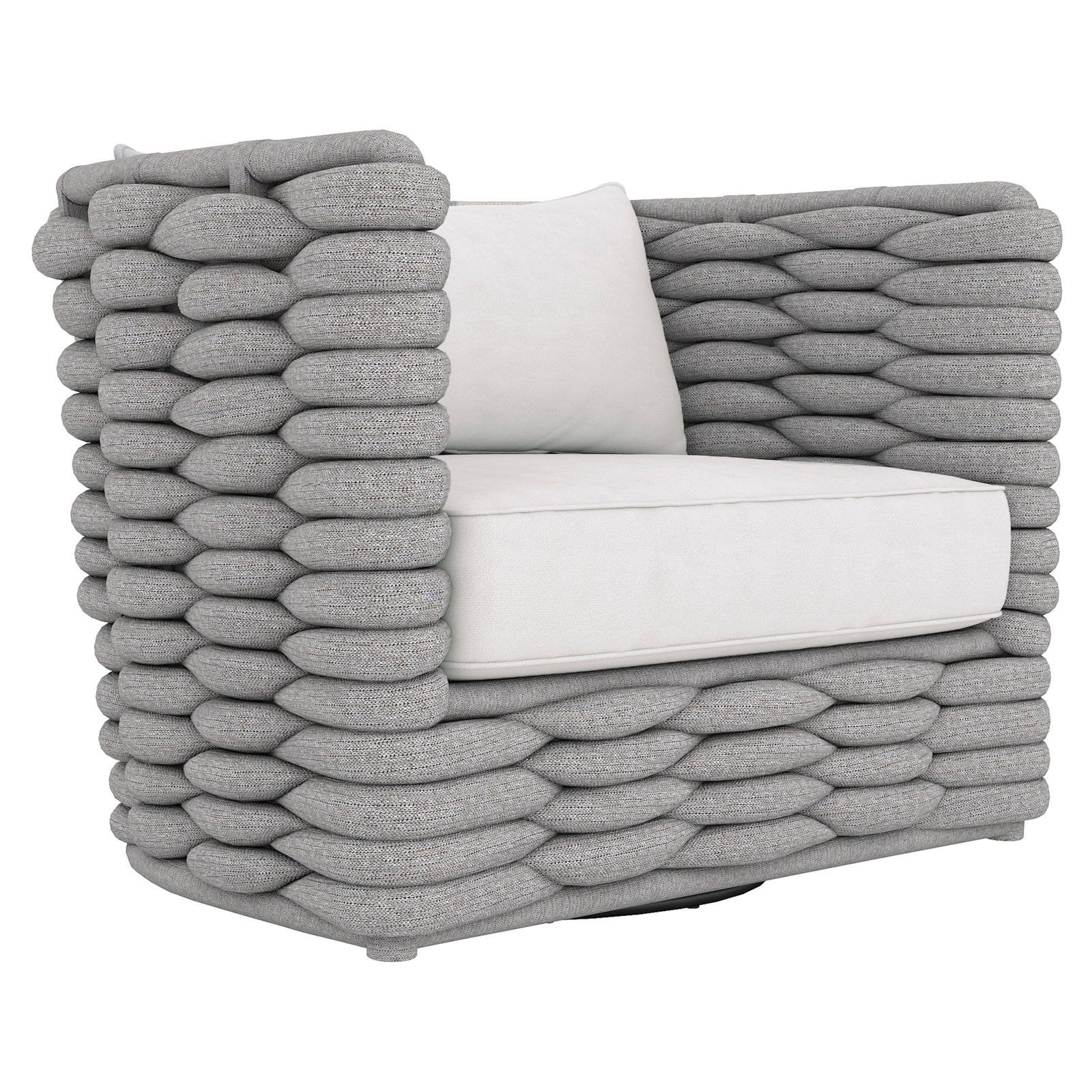 Bernhardt Wailea Outdoor Swivel Chair, Gray
