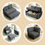 Canapé-lit modulaire en L en forme de L, canapé-lit escamotable à 7 places de 102 po avec ports de chargement USB, lumières DEL et rangement dissimulé, canapé-lit convertible pour le salon-434691094