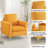 Velvet Accent Chair With Gold Metal Legs  (set Of 2)-1766032749