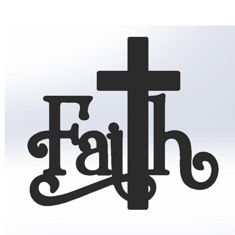 Aldershot Handmade Religious & Spiritual Wall Decor on Metal, Black Powder Coating