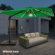 10FTx10FT LED solar light Square Cantilever Patio Umbrella 360° Rotation