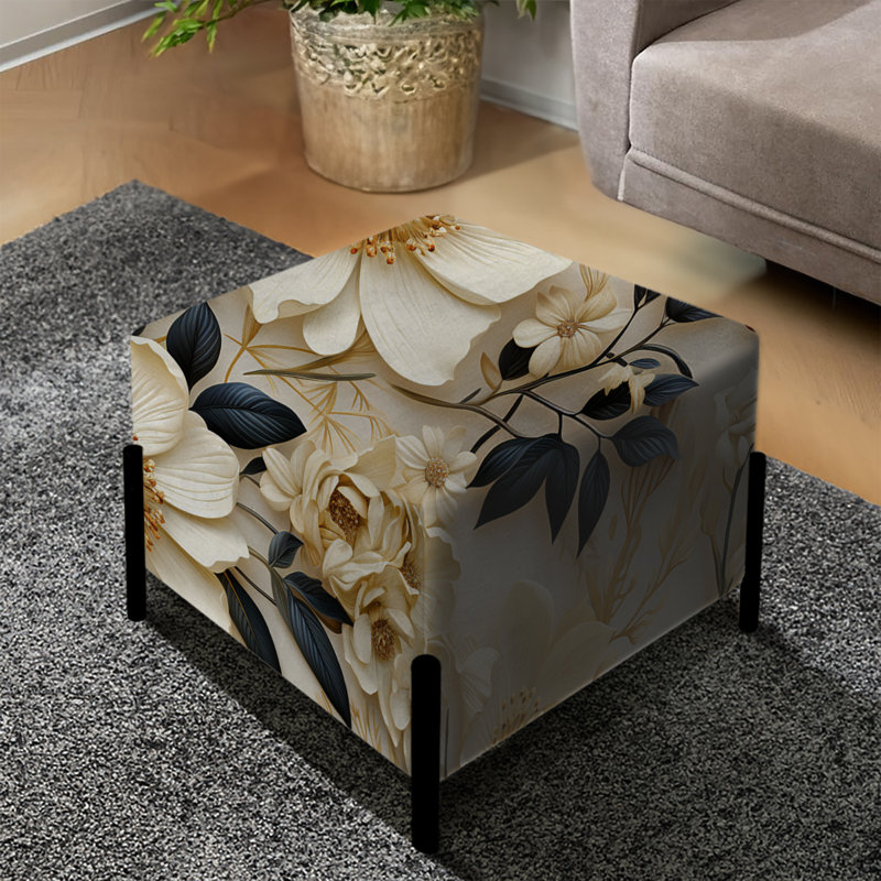 Carvajal - Repose-pieds carré floral
