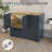 Solid Wood 42" Single Bathroom Vanity Base Only In Navy Blue