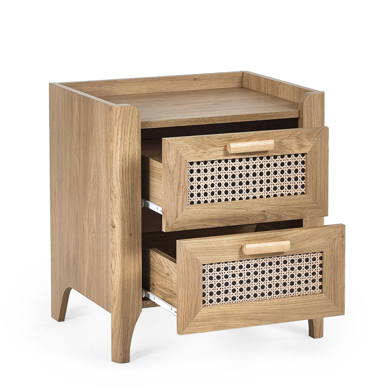 Albelo 50cm W Bedside Table, Brown