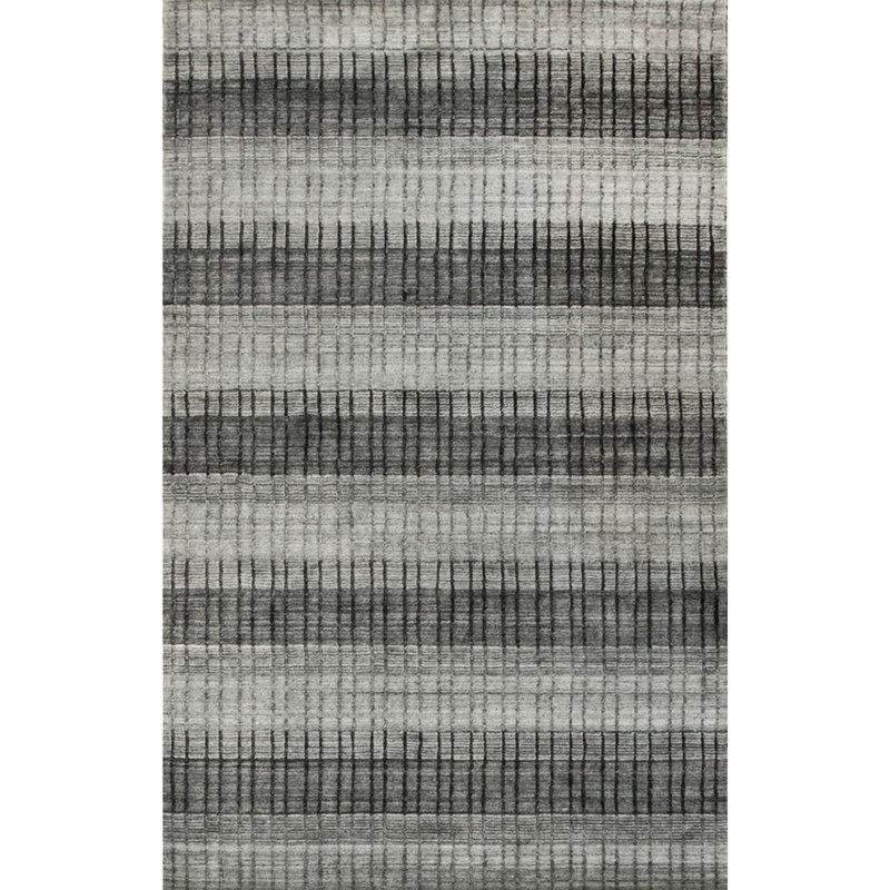 Tapis gris en laine et viscose Doncho, Rectangle 9 pi x 12 pi