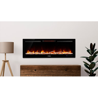 Howey Smart WiFi Infrared Electric Fireplace with Sound Crackling and Realistic Flame, 1500W Quartz Heater