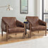Arlena 27.6'' Wide Vegan Leather Upholstered Accent Chair with Removable Arm Cushions