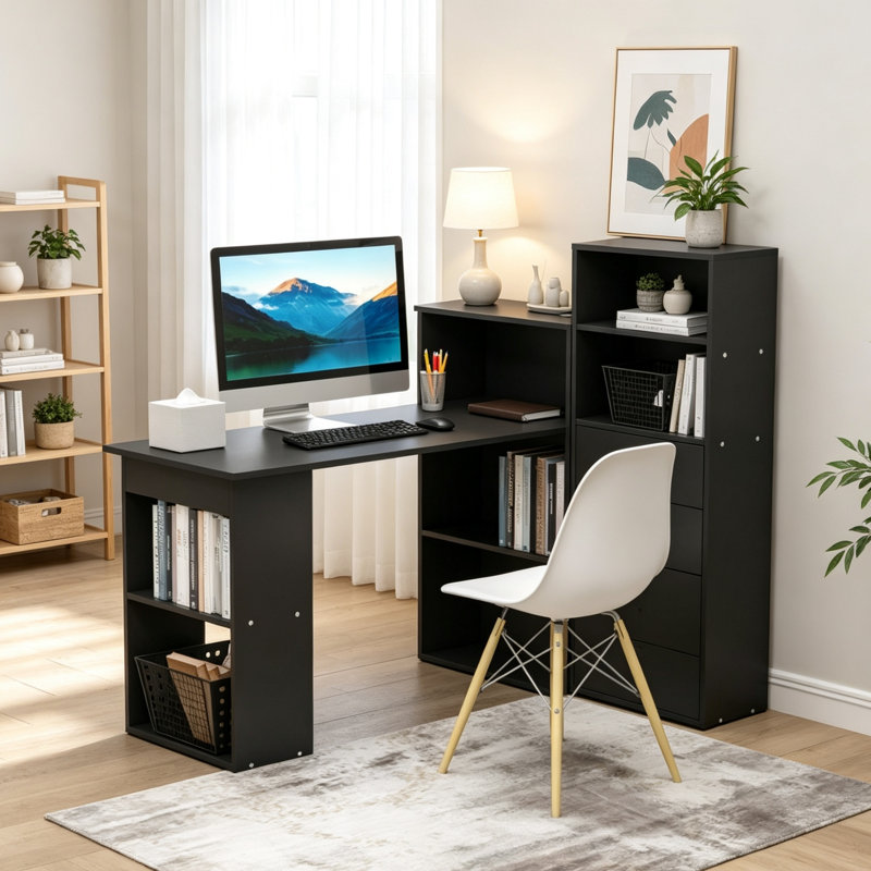 Particle Board / Chipboard Computer Desk, Black