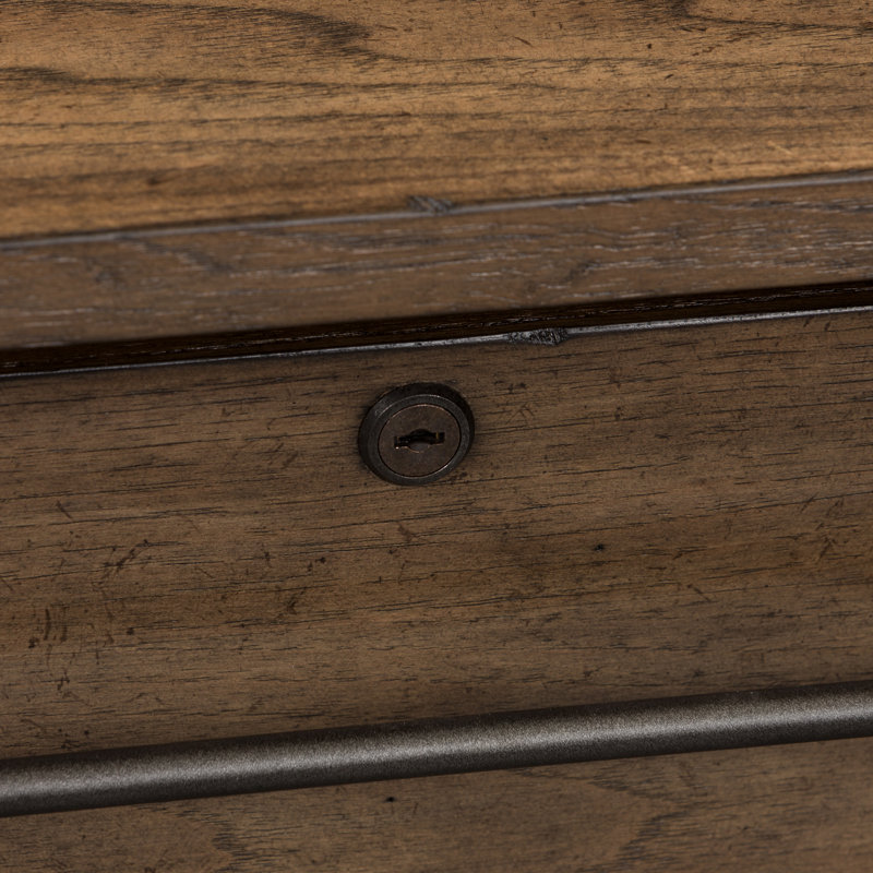 Navarrete 34'' Wide 2 -Drawer Solid Wood File Cabinet