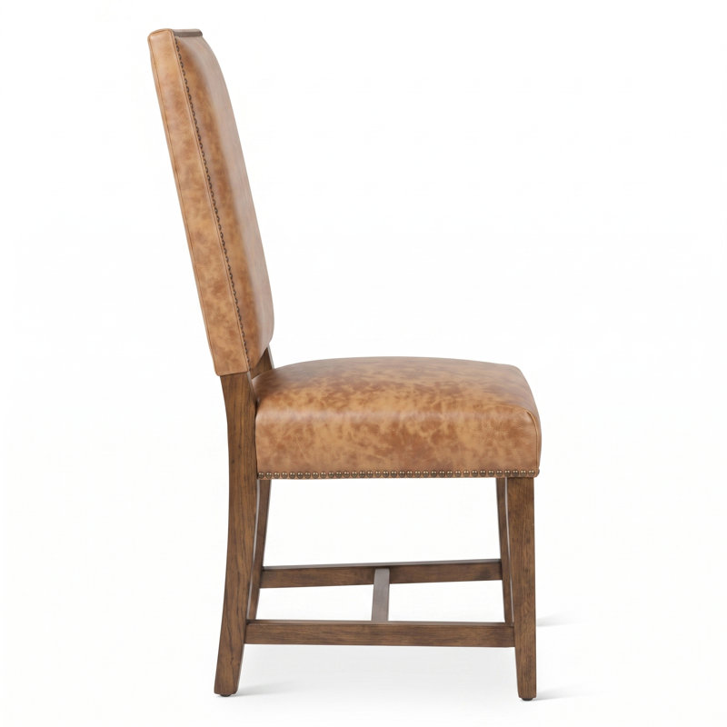 Darcy Leather Dining Chair, Warm Brown