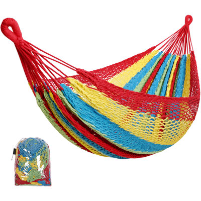 Handwoven Mayan Hammock, 2-Person, 1-Pack, (Colorful)