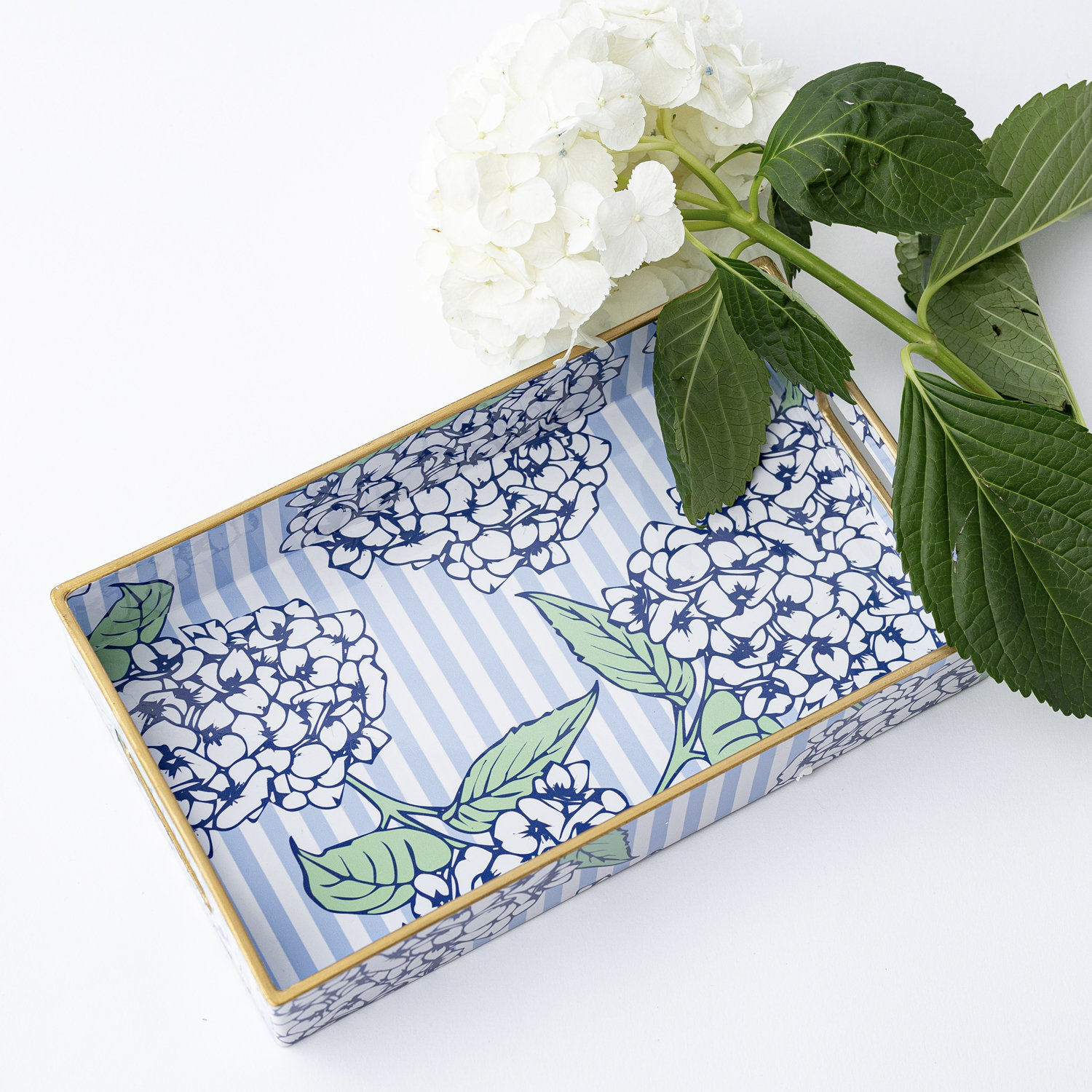 Winston Porter Hydrangea Stem Vanity Tray | Wayfair