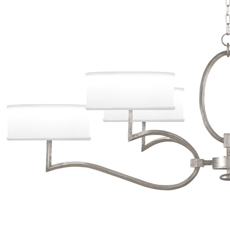 Allegretto 6 - Light Chandelier, Silver, White