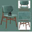 Ensemble de 2 chaises d'appoint Bevis Green