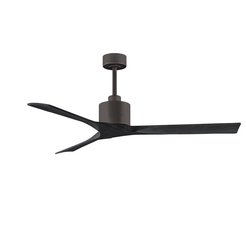 Nan Ceiling Fan In Textured Blades, Textured Bronze, Matte Black, 60"