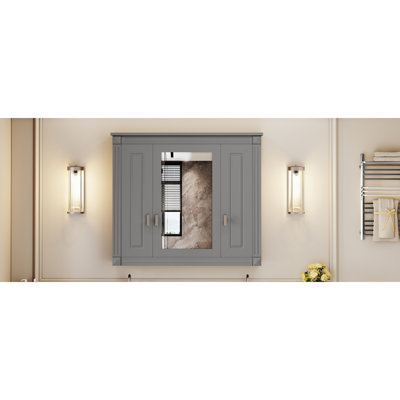 Armoire à pharmacie peu encombrante avec miroir, design moderne en MDF pour salle de bain