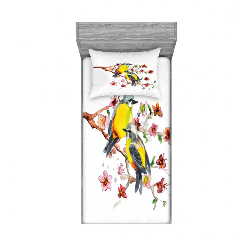 Microfiber Sheet Set, Twin Sheet Set with Fitted Sheet