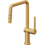 Pull-Down Kitchen Faucet With Button Sprayer - Quad Spout